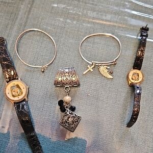 Elegant Silver and Black Jewelry Set Watches From Baltimore County Goverment